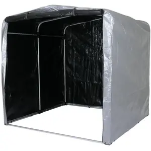DÉCOSHOP26 Abri de jardin en aluminium rangement divers exterieur protection uv impermeable 201x201x201 cm argent 04_0005737 pas cher