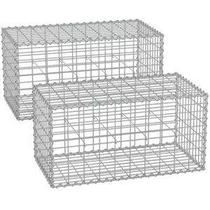 HELLOSHOP26 gabion à pierres cage métallique maille fine 5 x 10 cm acier galvanisé antirouille 100 x pas cher