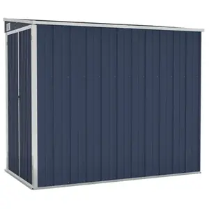 HELLOSHOP26 Abri de jardin cabane cabanon maison de stockage remise exterieur hangar outils robuste mural 118 x 194 x 178 cm acier a pas cher