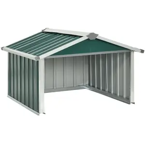 HELLOSHOP26 Abri tondeuse robot de jardin 92 x 97 x 63 cm acier galvanise vert pas cher