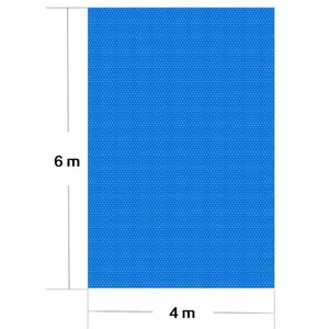 HELLOSHOP26 Bache a bulles 4x6 m couverture de piscine solaire chauffage de bassin bleu pas cher