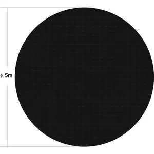 HELLOSHOP26 Bache à bulles - Couverture de piscine solaire - Rond - Noir pas cher