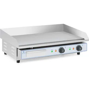 HELLOSHOP26 Plancha électrique professionnelle en acier inoxydable pour restaurant de table double 2 feux 73 x 40 cm pas cher