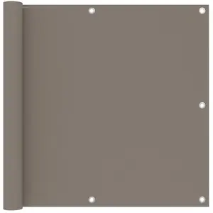 HELLOSHOP26 ecran de balcon brise pare vue protection confidentialite 90 x 400 cm tissu oxford taupe pas cher