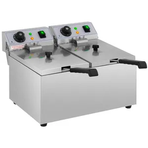 HELLOSHOP26 Friteuse electrique professionnelle restaurant 2 x 8 litres 230 volts pas cher