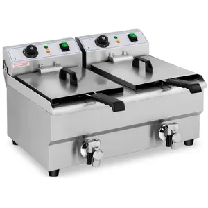 HELLOSHOP26 Friteuse électrique professionnelle restaurant 2 x 10 litr... pas cher