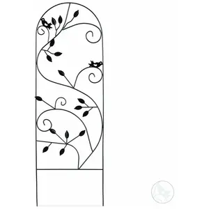 HELLOSHOP26 Treillis de jardin en fer 120 cm noir pas cher