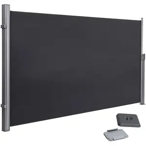 HELLOSHOP26 Store lateral pour balcon terrasse brise vue pare soleil gris fonce 160 x 350 cm gris fonceVendu parcdiscount