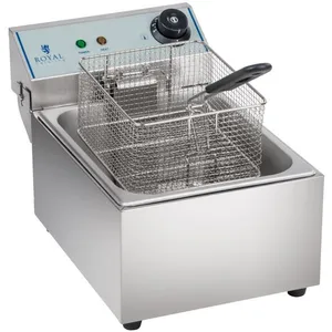 HELLOSHOP26 Friteuse acier inox 1 bac 10 litres cuve amovible professionnelle pas cher