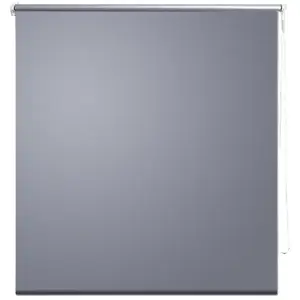 Store enrouleur gris occultant 140 x 175 cm fenetre rideau pare vue vo... pas cher