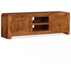 HELLOSHOP26 Meuble tele buffet tv television design pratique bois mass... pas cher