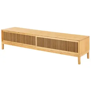 HELLOSHOP26 Meuble TV bambou 160 x 40 x 38 cm naturel pas cher
