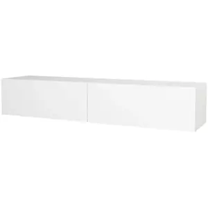 HELLOSHOP26 Meuble TV 135 x 31 x 25 cm blanc pas cher