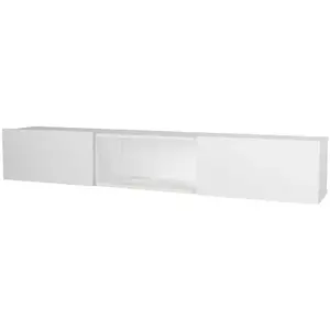 HELLOSHOP26 Meuble TV 180 x 31 x 29,5 cm blanc pas cher