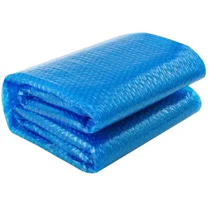 HELLOSHOP26 Bache solaire de piscine a bulles polyethylene 450 x 220 cm bleu pas cher