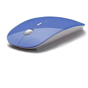 Souris Ultra Plate pour MACBOOK APPLE Sans Fil USB Universelle Capteur Optique 3 Boutons Couleurs - Couleur:BLEU pas cher