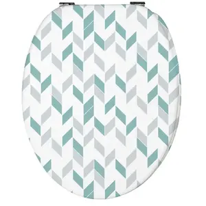 GUY LEVASSEUR SCANDI - abattant toilette plastique thermodur bleu et blanc 44cm scandi pas cher