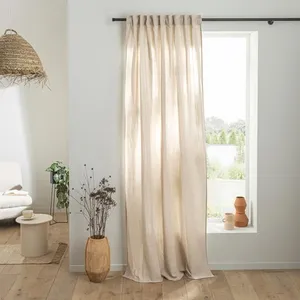 Rideau - Future Home - 140x260cm - Gaze de coton - Tamisant - Pattes cachées - Beige pas cher