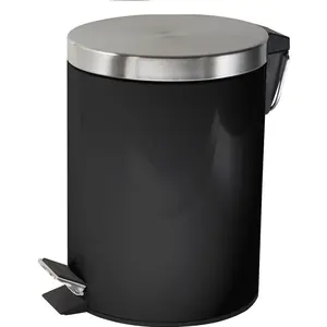 GUY LEVASSEUR Poubelle à pédale 5L en métal 21 x 21 x 28 Noir pas cher
