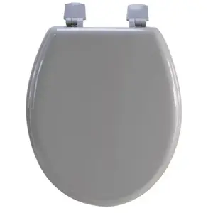 Arvix - Abattant wc en bois compresse hdf uni taupe Charnieres plastique Siege de toilette universel pas cher