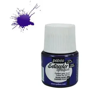 Comparateur de prix : PEBEO Peinture tissu Setacolor opaque moire prune 45  