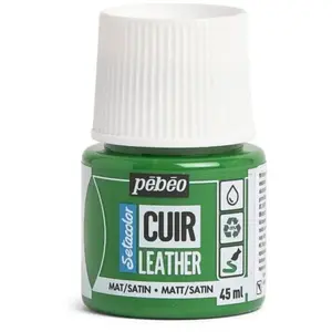 Peinture cuir - PEBEO - Setacolor - 45 ml - Plusieurs coloris - Vert C... pas cher