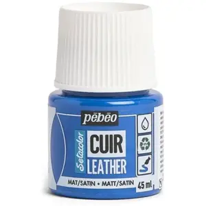 Pebeo Peinture cuir - Setacolor - Bleu Océan - 45 ml - Acrylique - Mixte pas cher