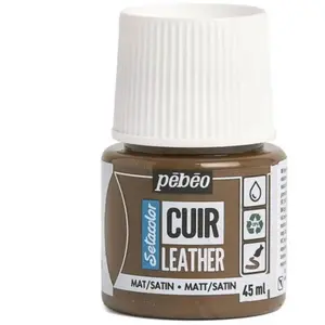 Peinture cuir - PEBEO - Setacolor - Brun Expresso - Acrylique - 45 ml pas cher