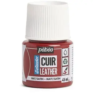 Pebeo Peinture cuir - Setacolor - Rouge Profond - 45 ml - Acrylique - Mixte pas cher