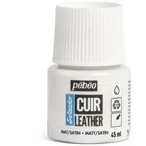 Peinture cuir - PEBEO - Setacolor - 45 ml - Blanc Pur - Acrylique pas cher