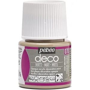 Peinture P.BO Déco cendre brune mat 45ml Pebeo pas cher