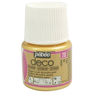 PEBEO Peinture acrylique d'extérieur multi-surfaces - Or - 45 ml pas cher