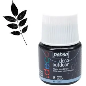 Pebeo, Peinture loisirs créatifs, Deco Outdoor (Noir, 45 ml) pas cher
