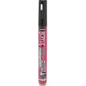 PEBEO Marqueurs peinture acrylique Acrylic Marker - Pointe Fine 1,2 mm Rouge Pailleté pas cher