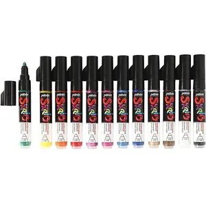 Creotime feutres peinture acrylique 11 cm 12 pièces pas cher