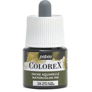 Pebeo, Peinture loisirs créatifs, Encre à base d'eau Colorex (Vert oli...
