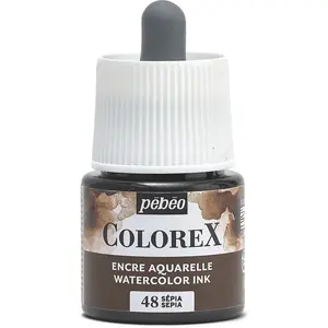 Pebeo, Peinture loisirs créatifs, Encre à base d'eau Colorex (Sépia, 4... pas cher