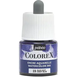 Encre Aquarelle - PEBEO - Colorex - 45 ml - Bleu Nuit - Mixte