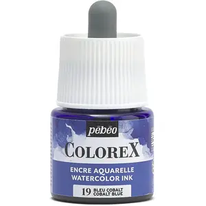 Pebeo, Peinture loisirs créatifs, Encre à base d'eau Colorex (Bleu cob... pas cher