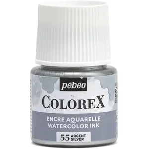 Pebeo, Peinture loisirs créatifs, Encre à base d'eau Colorex (Argent, ... pas cher