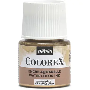 Pebeo, Peinture loisirs créatifs, Encre à base d'eau Colorex (Or blanc... pas cher