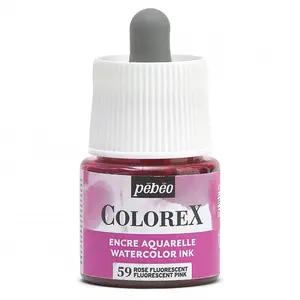 Pebeo, Peinture loisirs créatifs, Encre à base d'eau Colorex (Rose flu... pas cher