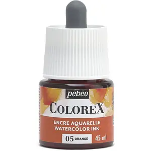 Pebeo, Peinture loisirs créatifs, Encre à base d'eau Colorex (Orange, ... pas cher