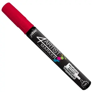 Pebeo, Marqueur, 4Artist Marker 4mm ronde (Rouge, 4 mm) pas cher