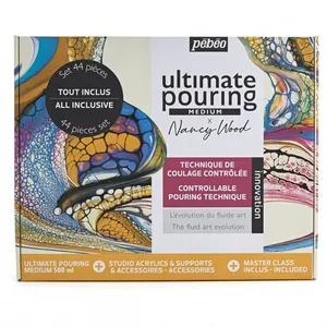 Comparateur de prix : PEBEO - Kit de peinture - Coffret complet - Ultimate Pouring Medium - Fluid Art