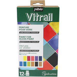 Comparateur de prix : PEBEO Coffret d'Exploration Pébéo - Peinture Vitrail - 12 x 20 ml
