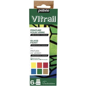 Comparateur de prix : PEBEO Peinture Vitrail - Kit initiation - 6 pots - 20ml