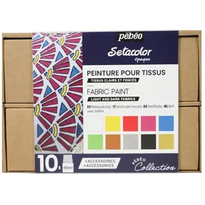 Coffret de coloration pour tissus clairs et foncés - 10 x 45 mlVendu paramazon
