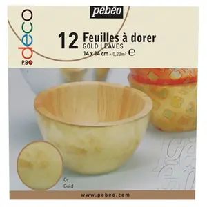 PEBEO 12 Feuilles à dorer Or pas cher