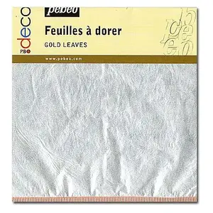 Pebeo Deco Feuilles à Dorer Carnet de 12 Feuilles Argent pas cher